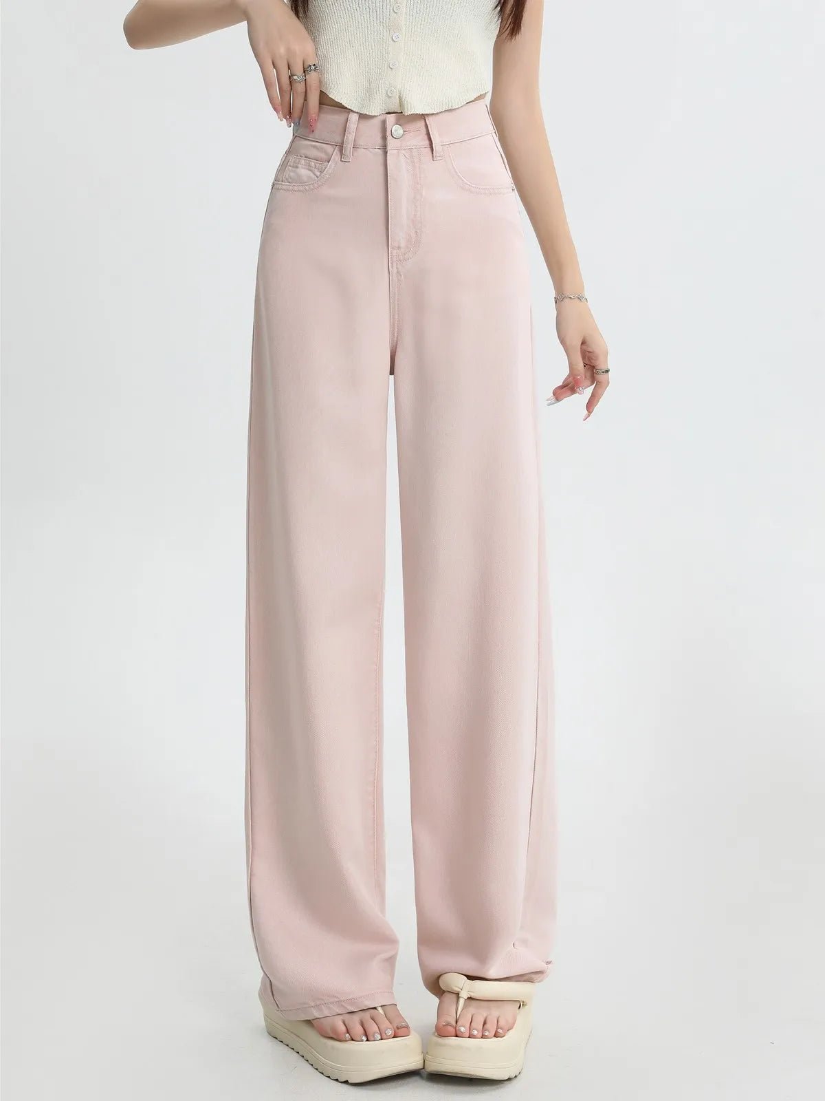 Aveline Cotton Blend Wide - Leg High Rise Jeans - Black Thesis