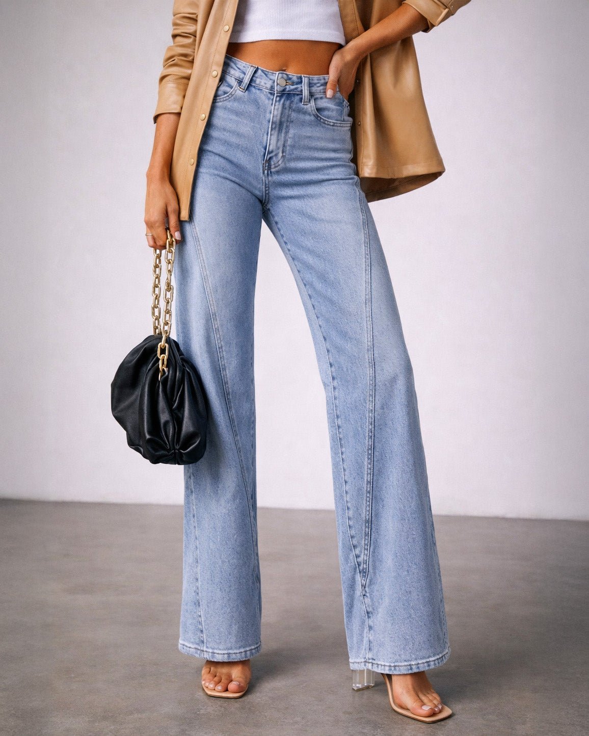 Blair High - Rise Wide - Leg Light Wash Jeans - Black Thesis