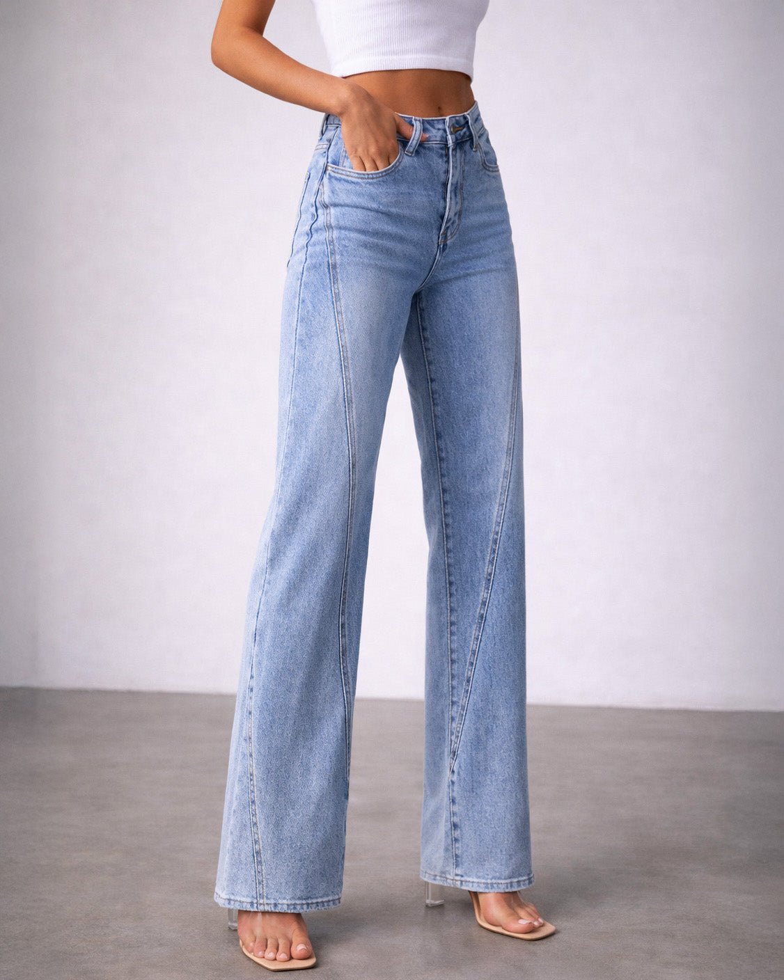 Blair High - Rise Wide - Leg Light Wash Jeans - Black Thesis