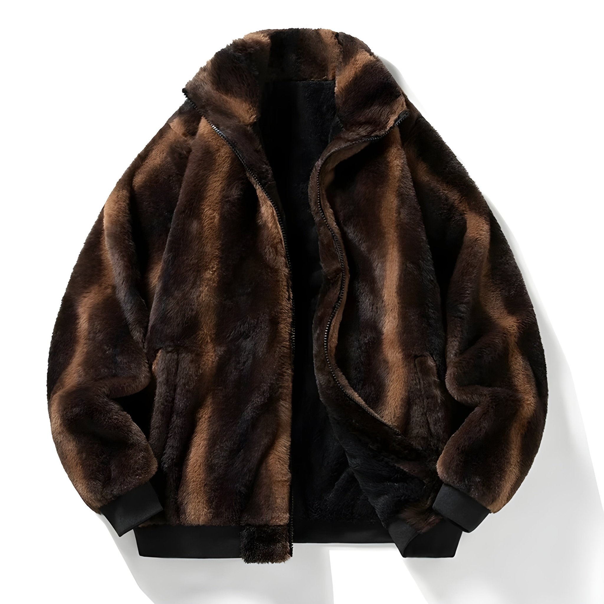 Camille Faux Fur Cropped Jacket - Black Thesis