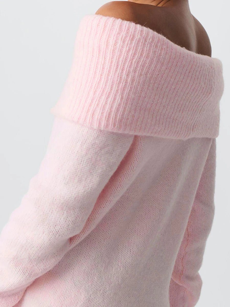 Esme Off‑Shoulder Cotton Knit Top - Black Thesis