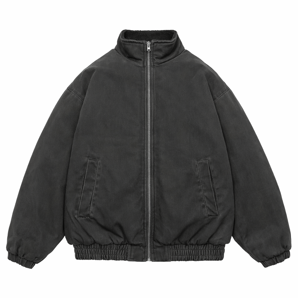 Essex Oversized Heavyweight Fleece Jacket - Black Thesis