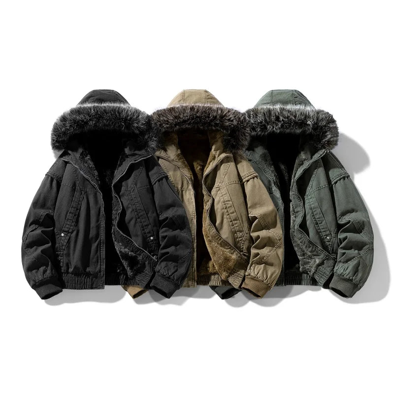 Mason | Heavy Fleece - Lined Cargo Jacket - Black Thesis