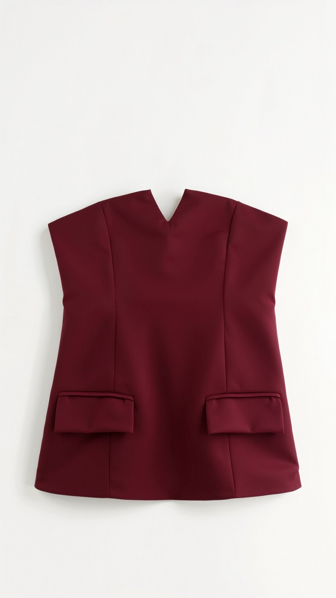 Muse Structured Strapless Peplum Top - Black Thesis