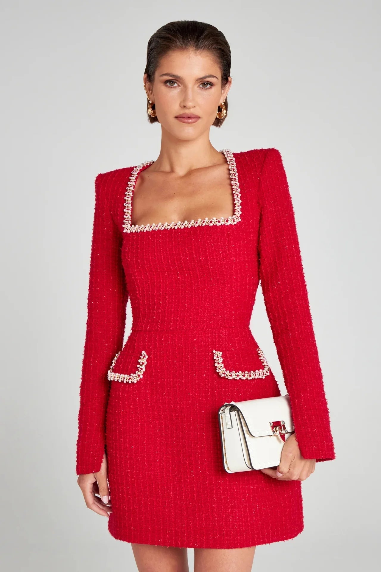Paris Tweed Structured Mini Dress - Black Thesis