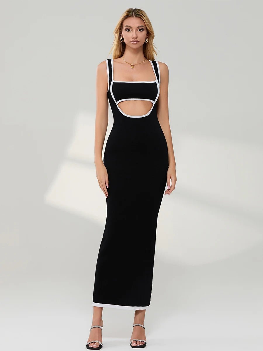 Siena Linen Bodycon Maxi Dress - Black Thesis