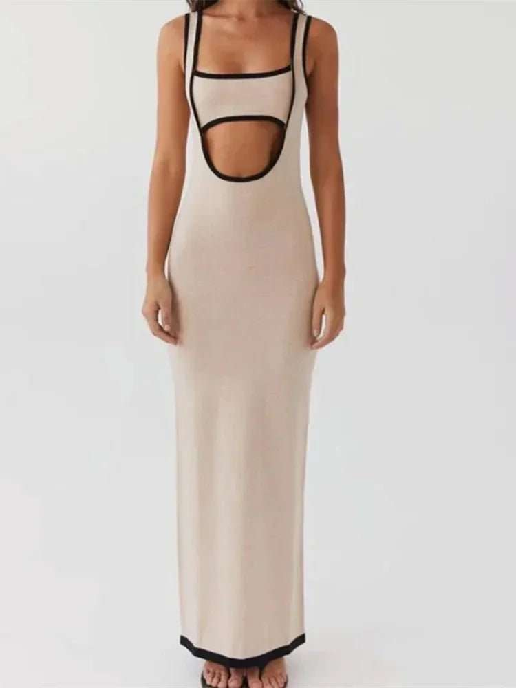 Siena Linen Bodycon Maxi Dress - Black Thesis