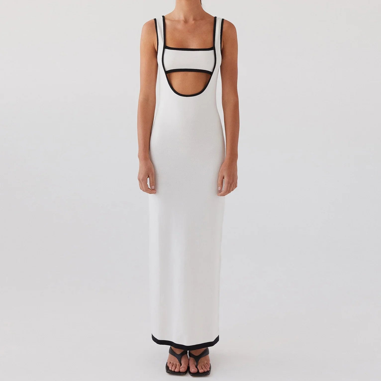 Siena Linen Bodycon Maxi Dress - Black Thesis