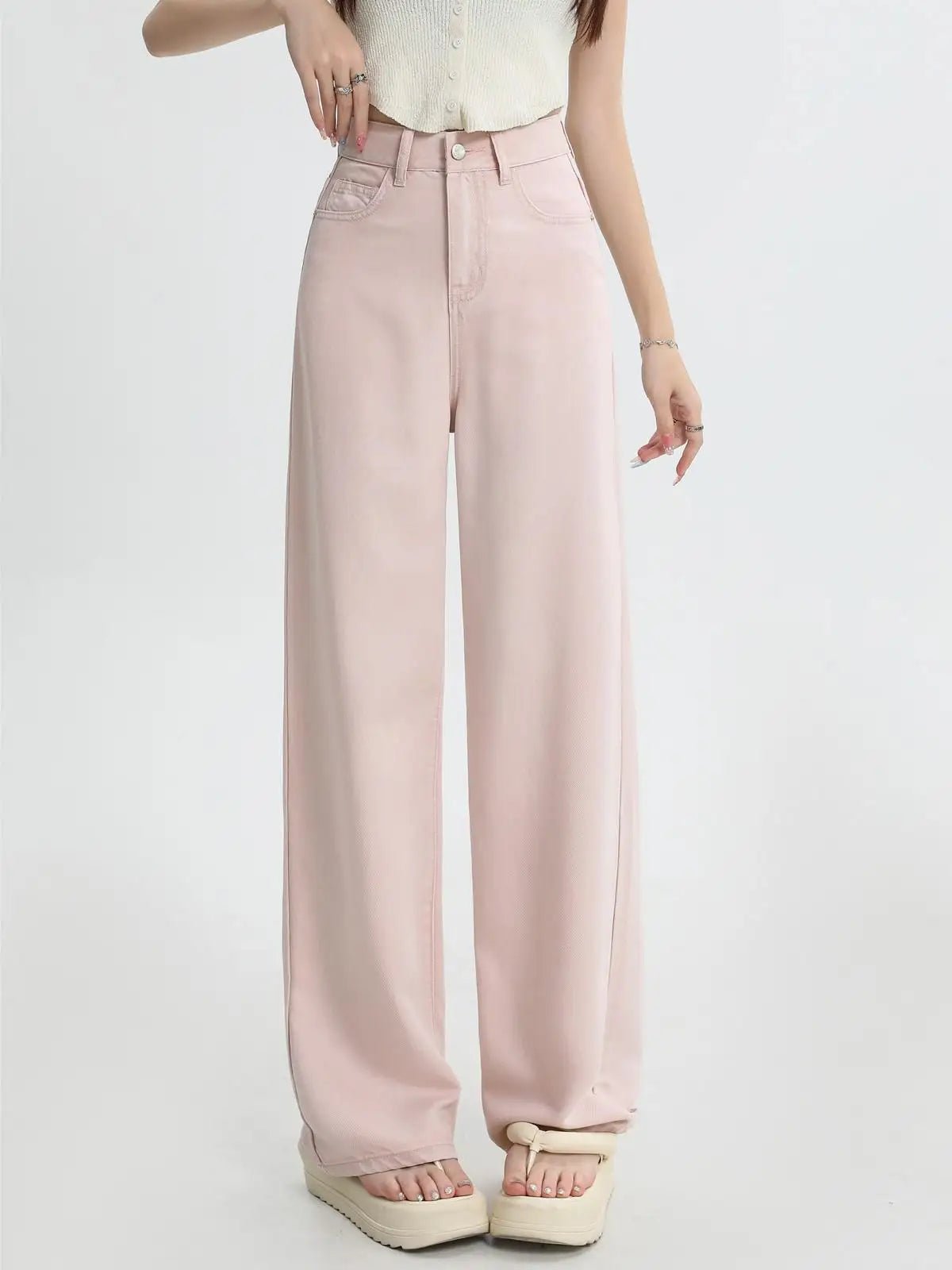 Aveline Cotton Blend Wide - Leg High Rise Jeans - Black Thesis