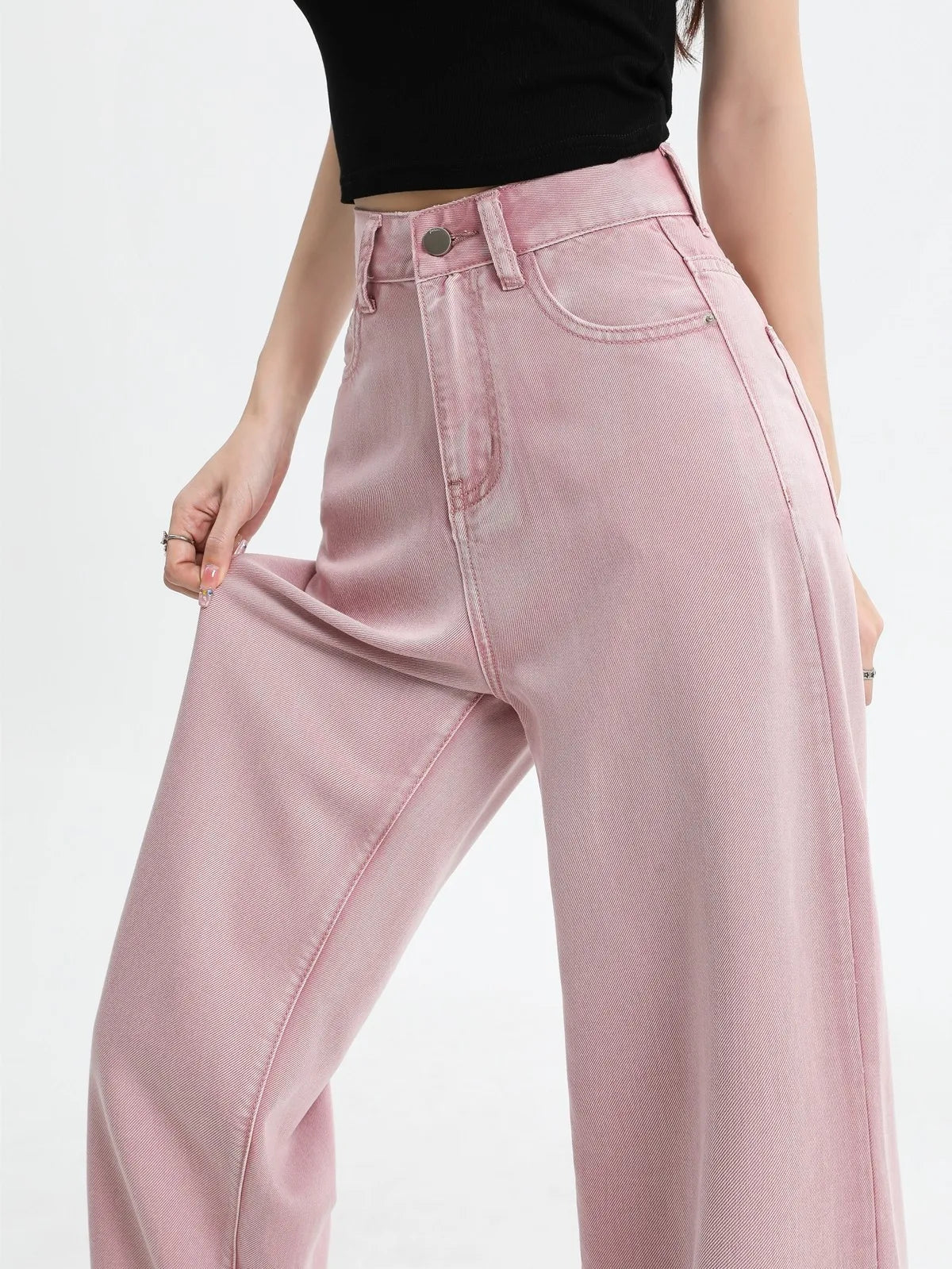 Aveline Cotton Blend Wide - Leg High Rise Jeans - Black Thesis