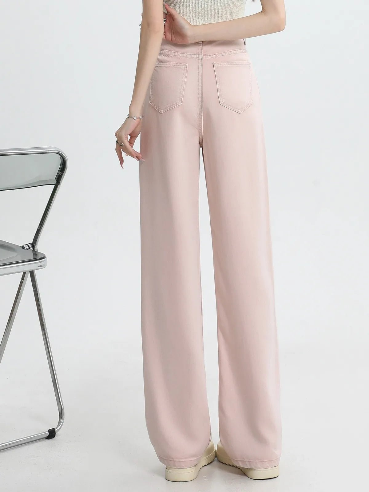 Aveline Cotton Blend Wide - Leg High Rise Jeans - Black Thesis
