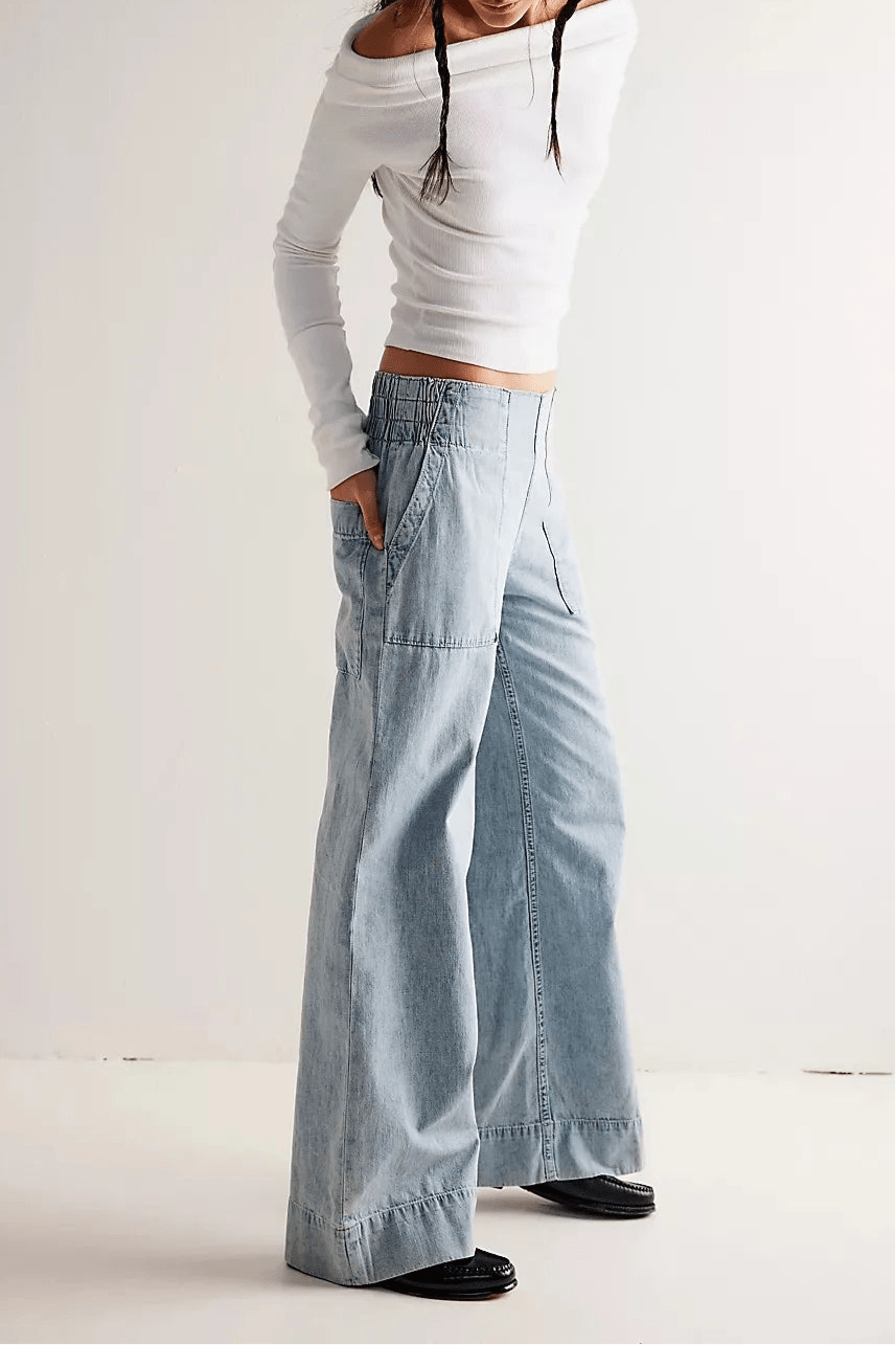 Cleo Everyday Wide - Leg Denim Pants - Black Thesis