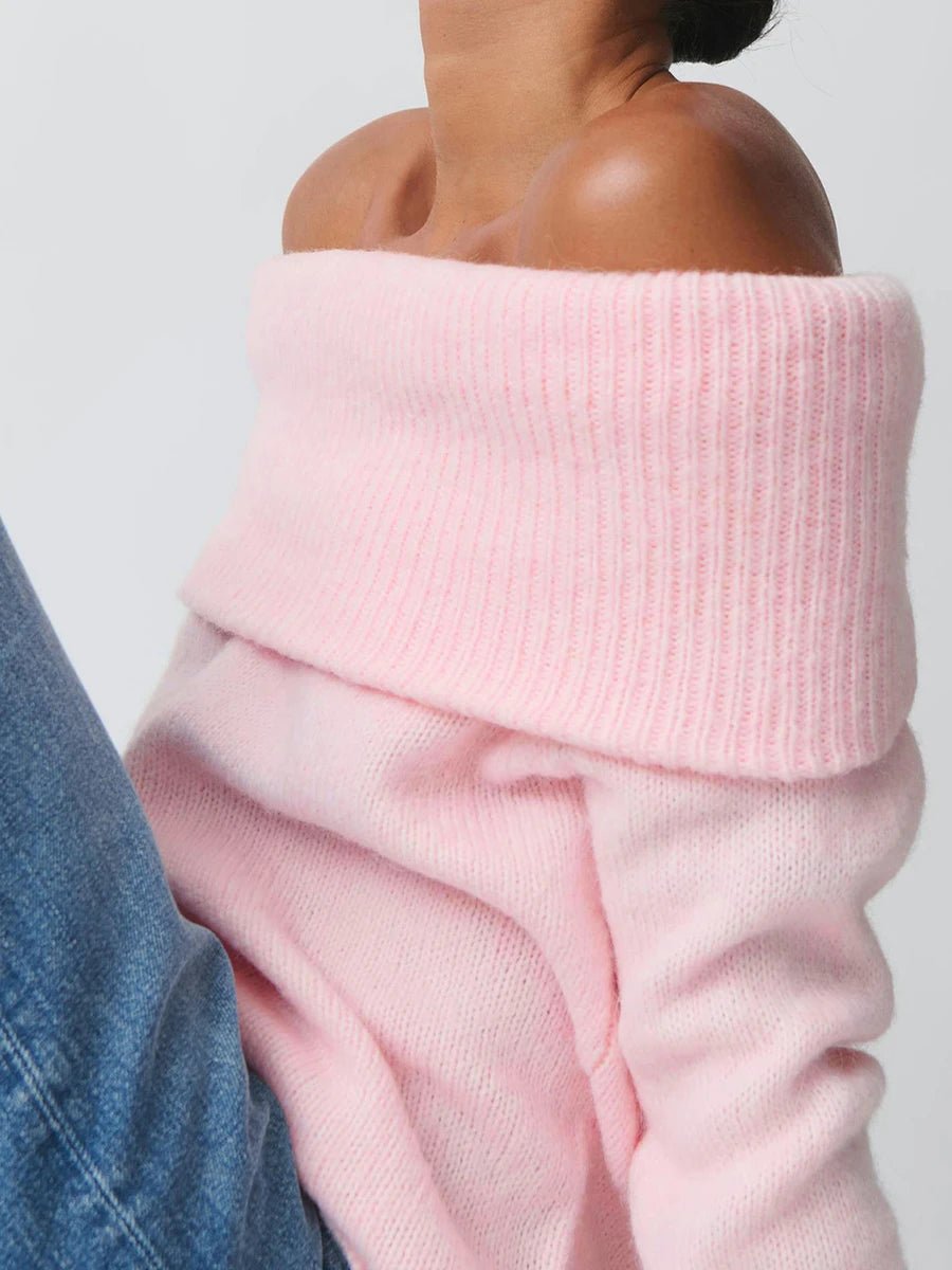 Esme Off‑Shoulder Cotton Knit Top - Black Thesis