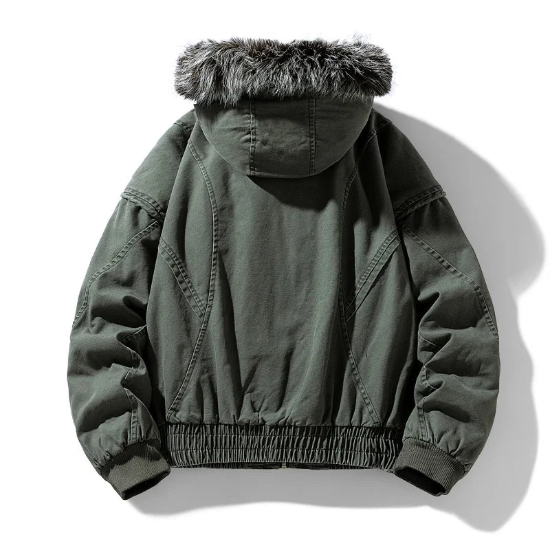 Mason | Heavy Fleece - Lined Cargo Jacket - Black Thesis