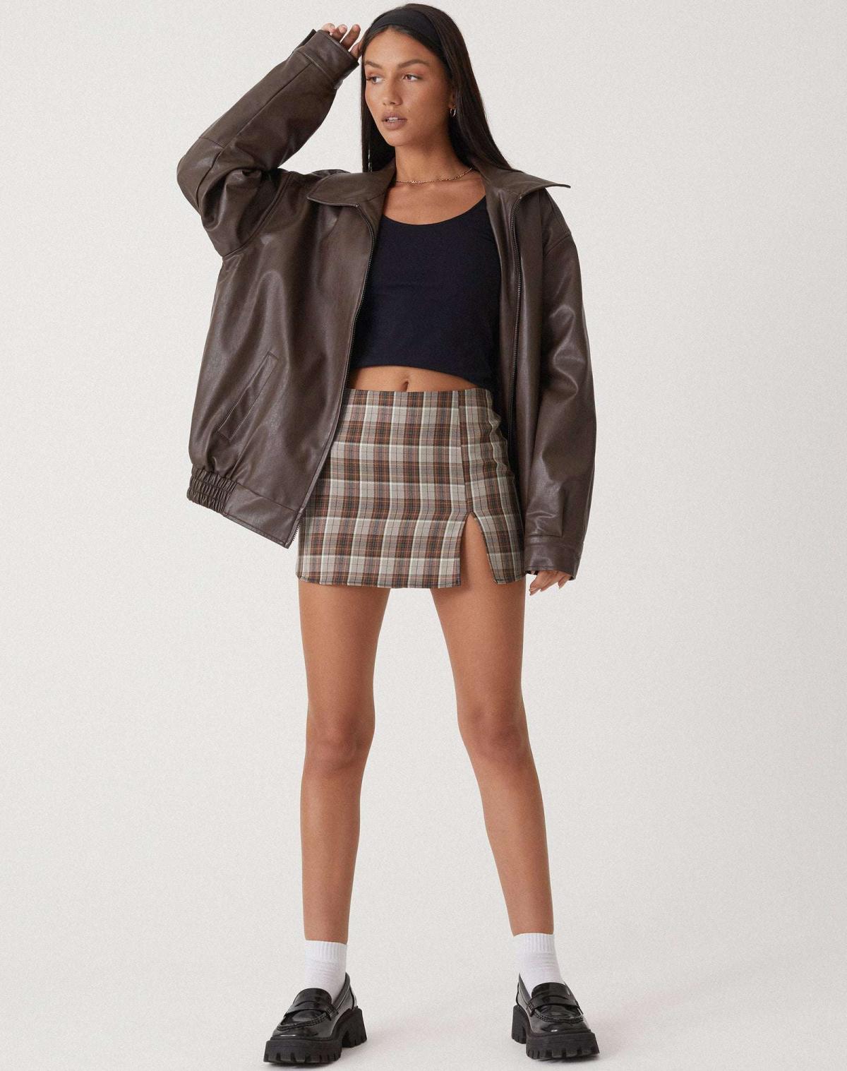 Oversized Leather Bomber Jacket - Black Thesis